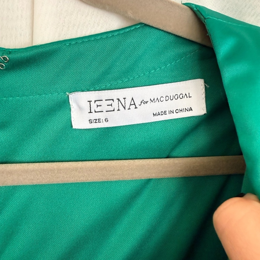 NWT Ieena MacDugal Emerald Green Dress Size 6 - Picture 6 of 11